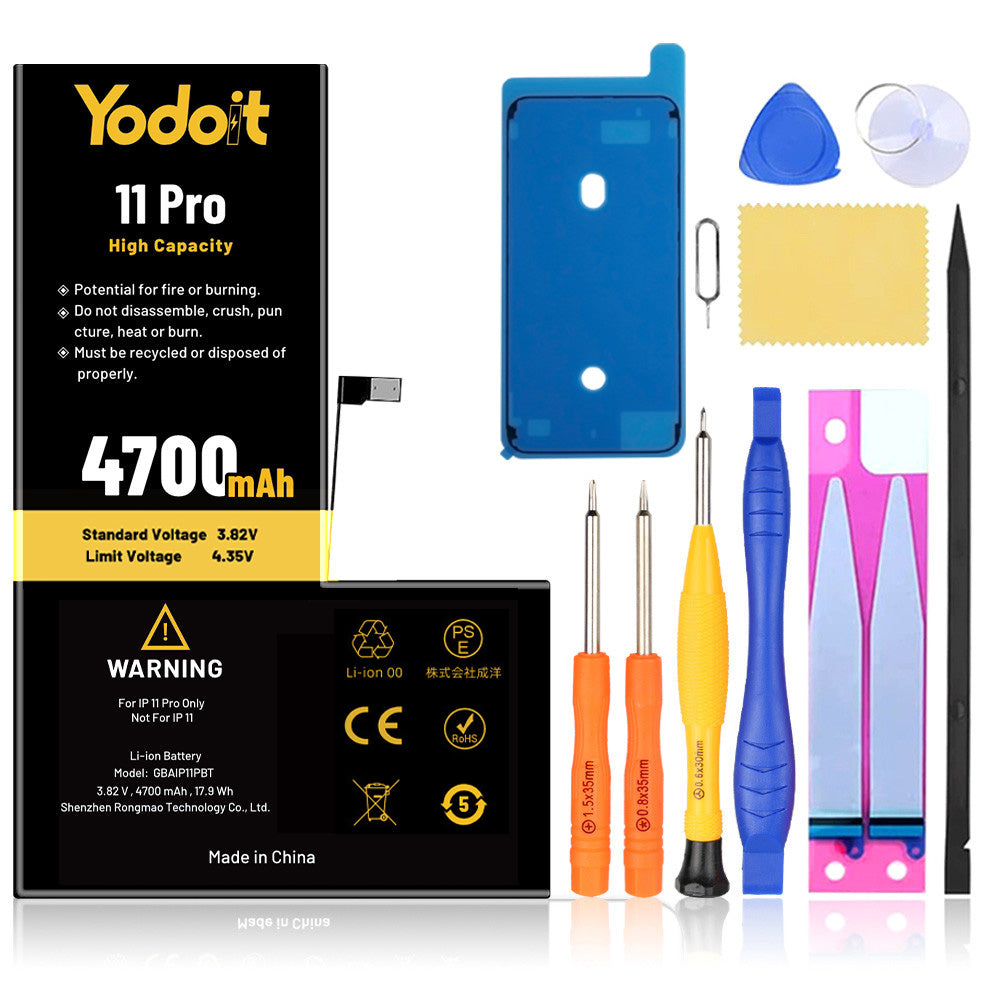 Batterie de remplacement pour iPhone 11 Pro 4000 mAh haute capacité Yodoit