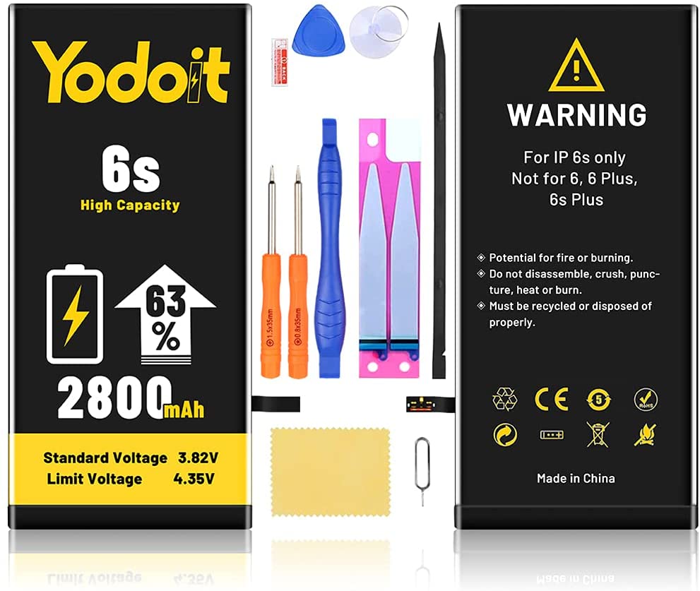 Battery Replacement For Apple iPhone 6S Li-ion 2800mAh Premium High Capacity - Yodoit