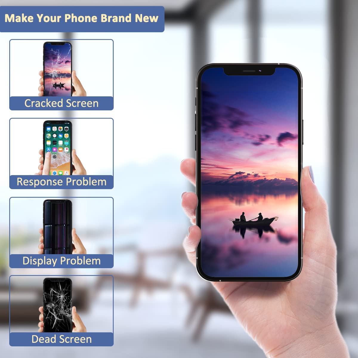 iPhone 12 / 12 Pro フロントパネル OLED 画面修理交換用液晶 – Yodoit