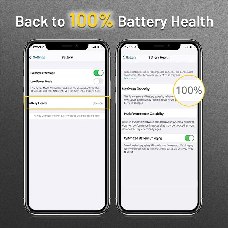 Battery Replacement for iPhone 11 Pro Max 4500mAh High Capacity Yodoit
